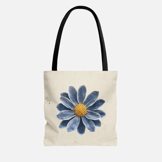 Vintage Denim Daisy Tote Bag - Canvasses