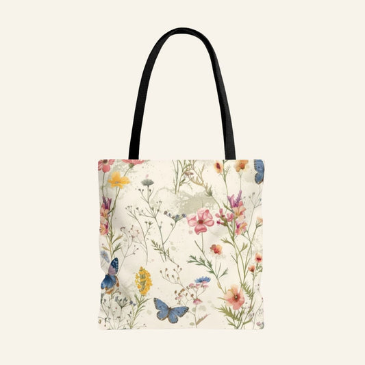 Vintage Wildflower Tote Bag - Canvasses
