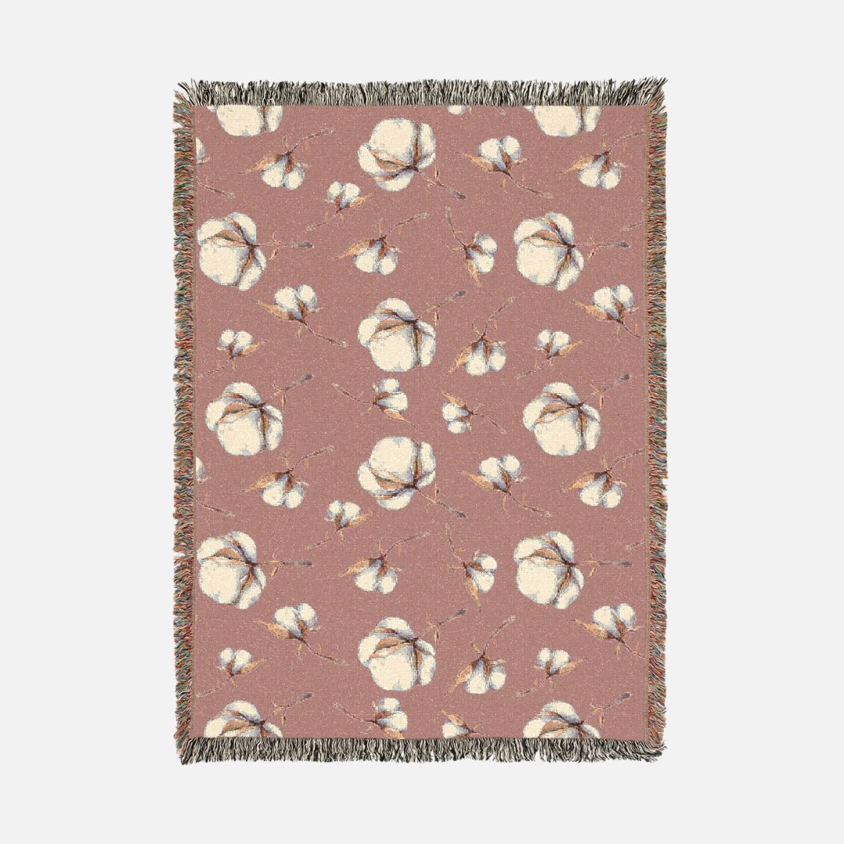 Rosy Brown 100% Cotton Woven Blanket - Canvasses